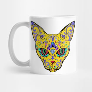 Skull Sphynx Cat Calavera shirt Los Muertos Day of the Dead Mug